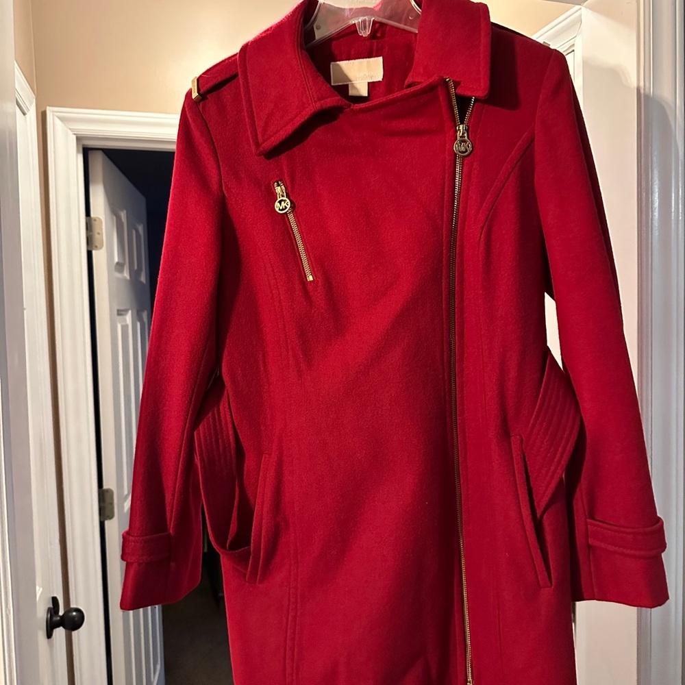 Michael Kors - Women's Red Wool Coat